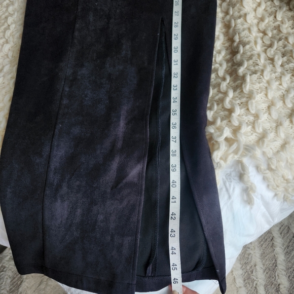 Ivory and Chain Black Suede Dress - Picture 7 of 10